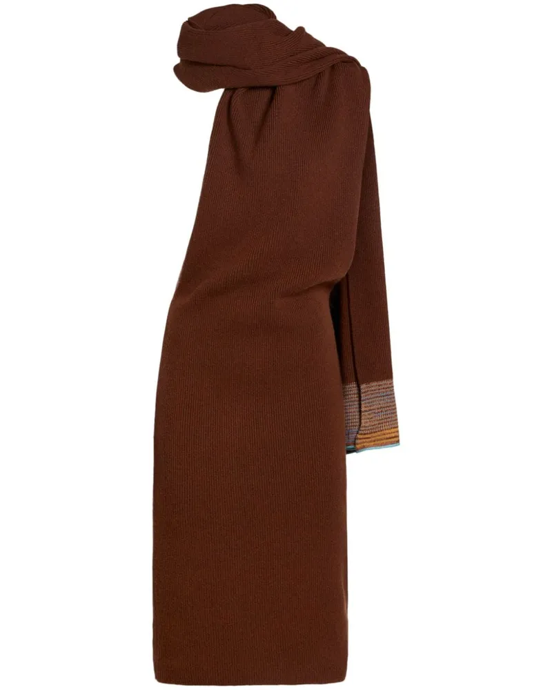 Etro Midikleid aus geripptem Strick - Braun Braun