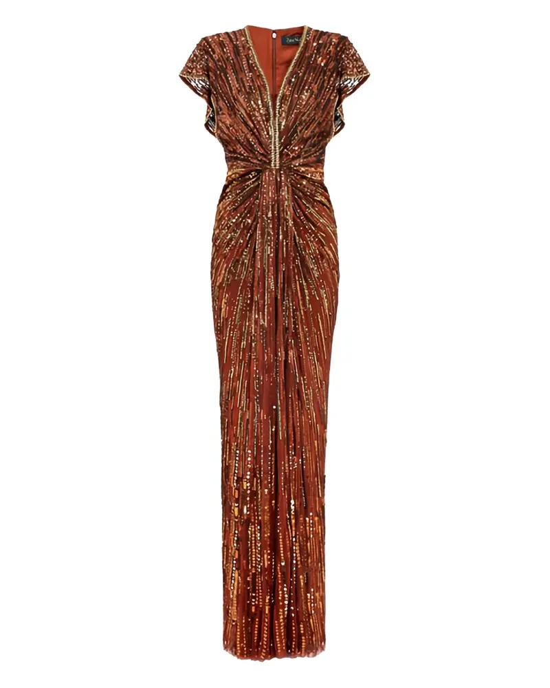 Jenny Packham sequin-embellished maxi dress - Braun Braun