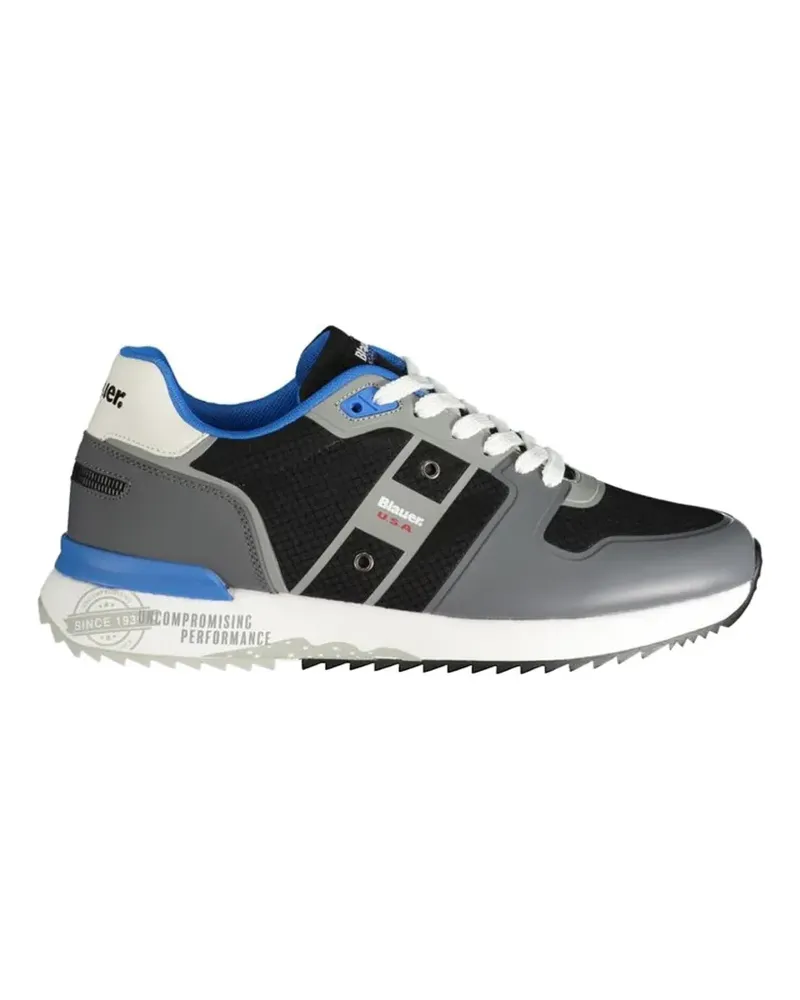 Blauer lace-up sneakers - Schwarz Schwarz