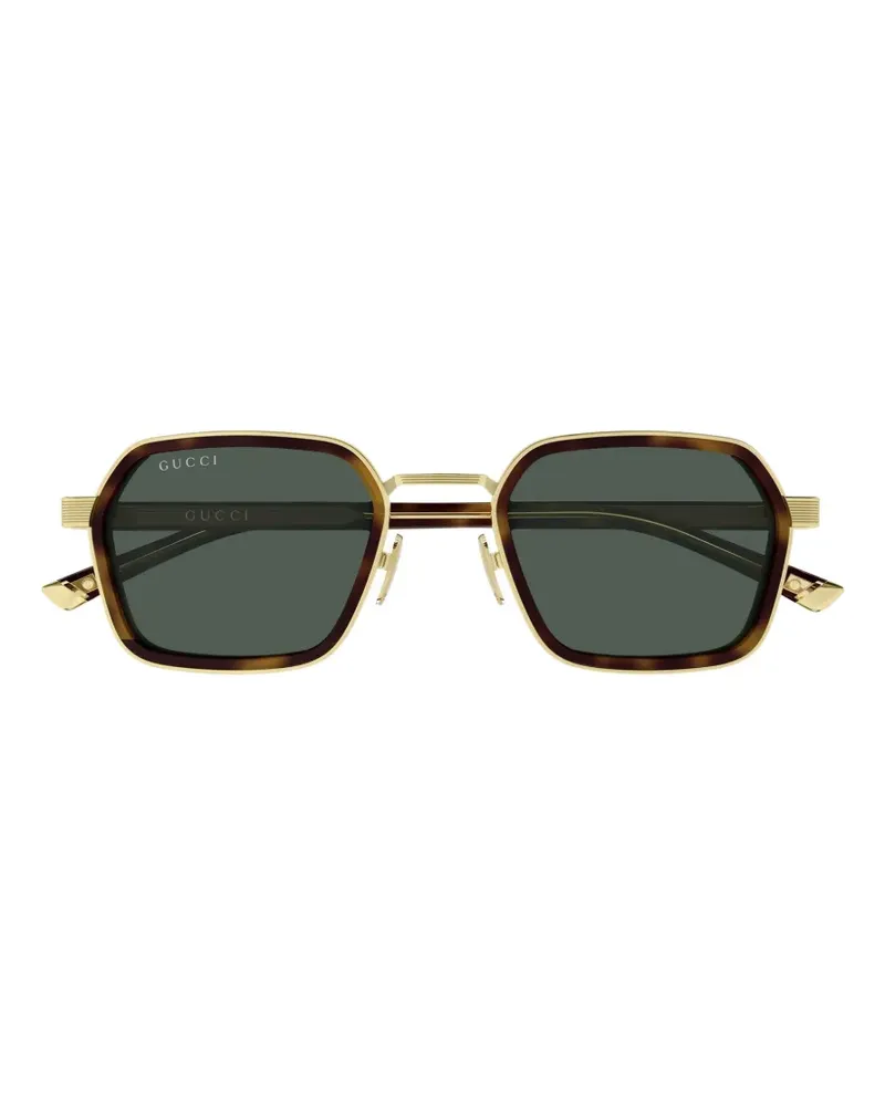 Gucci geometric-frame sunglasses - Gold Gold