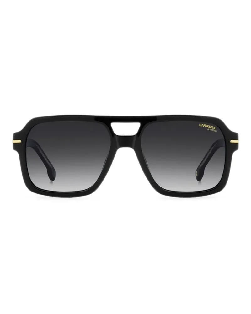 Carrera Sonnenbrille mit eckigem Gestell - Schwarz Schwarz