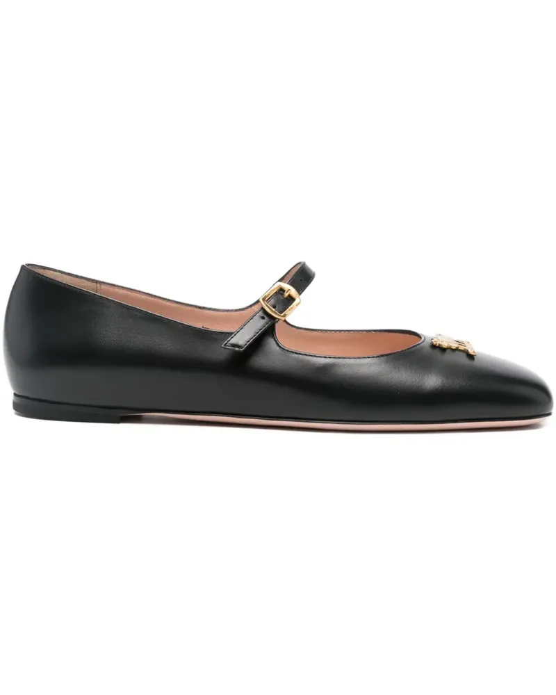 Bally Ballerinas mit Schnalle - Schwarz Schwarz