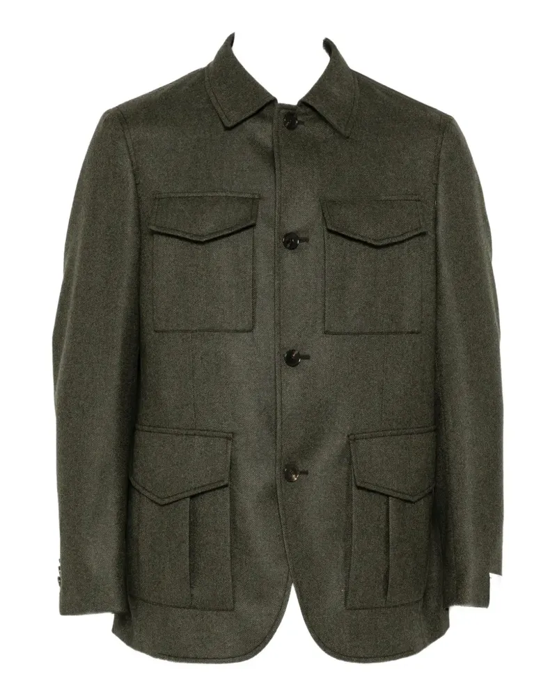 Caruso flap-pocket jacket - Grün Grün