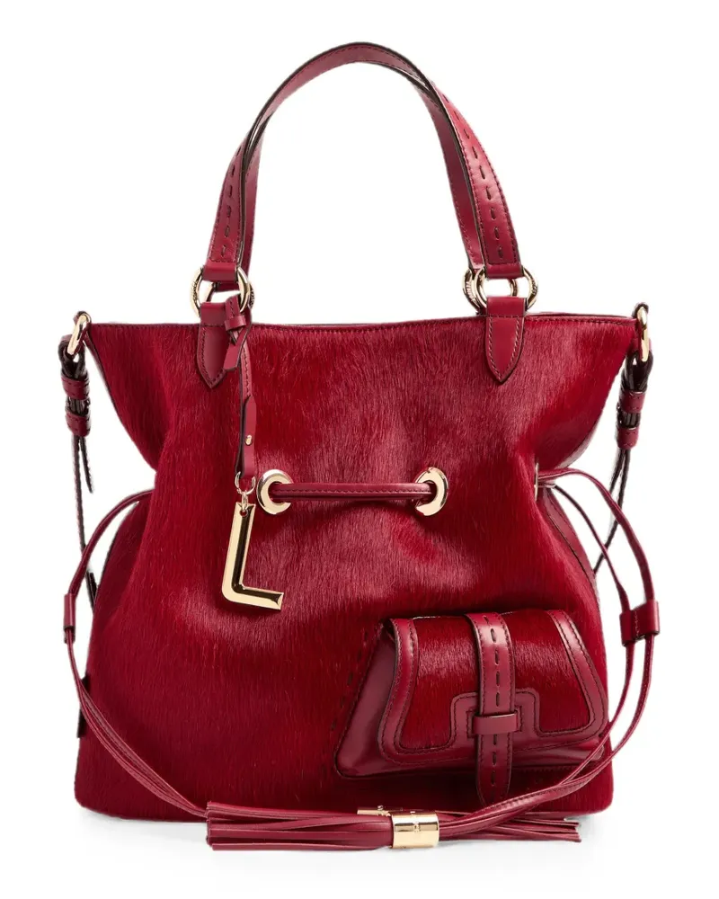 Lancel medium Premier Flirt leather-tassel bucket bag - Rot Rot