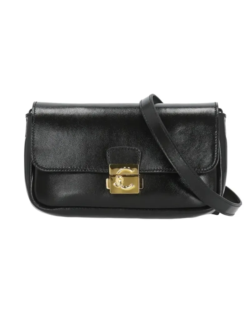 Coccinelle mini C-Me Lock logo-plaque shoulder bag - Schwarz Schwarz