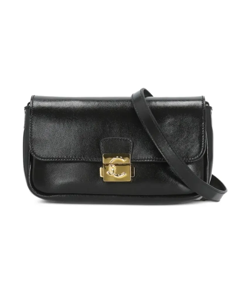 Coccinelle mini C-Me Lock logo-plaque shoulder bag - Schwarz Schwarz