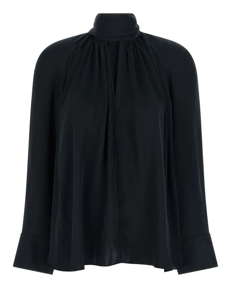 ROTATE Birger Christensen bow blouse - Blau Blau