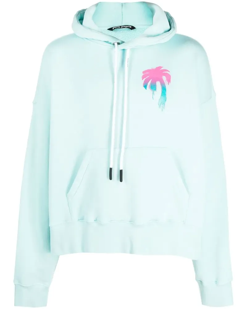 Palm Angels Hoodie mit "I Love PA"-Print - Blau Blau