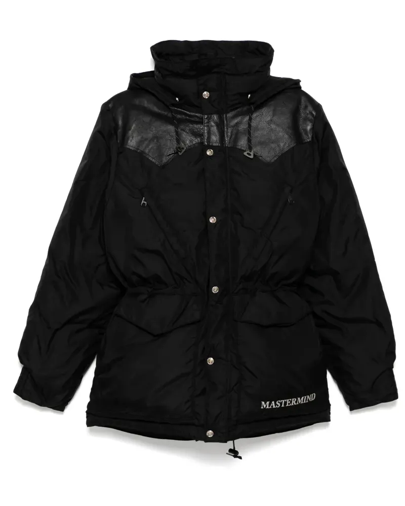 Mastermind World Wattierte Jacke mit Logo-Stickerei - Schwarz Schwarz