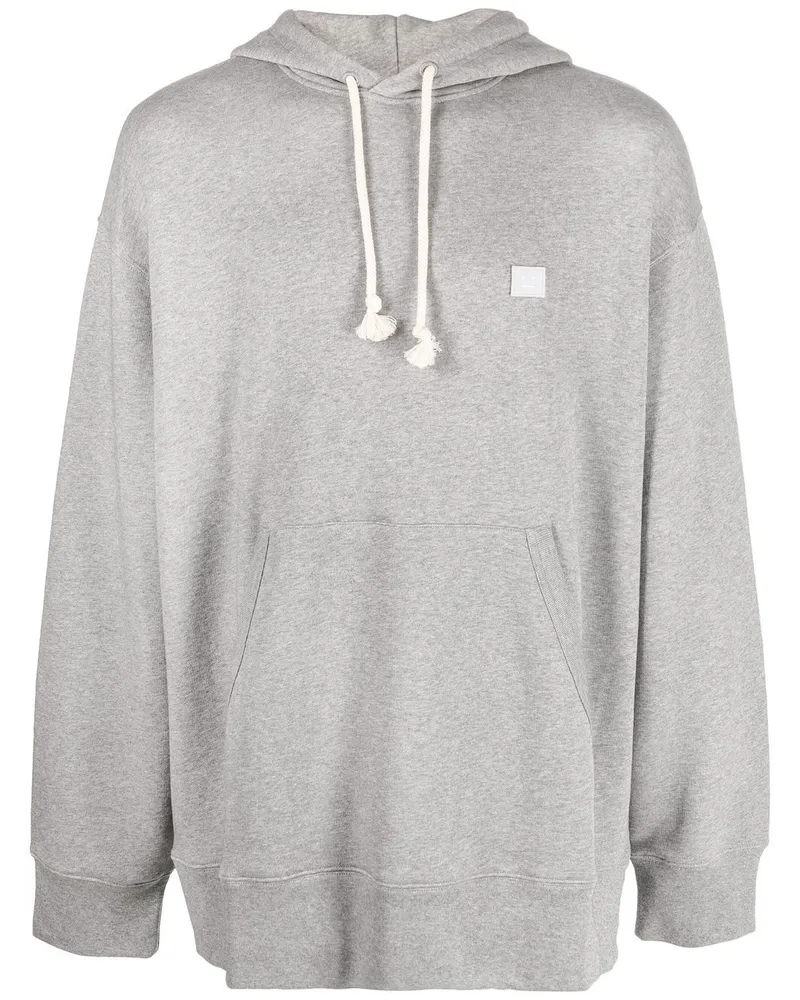 Acne Studios Melierter Hoodie mit Logo-Patch Grau