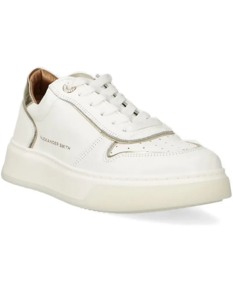 Alexander Smith Sneakers mit Metallic-Einsatz - Weiß Weiß