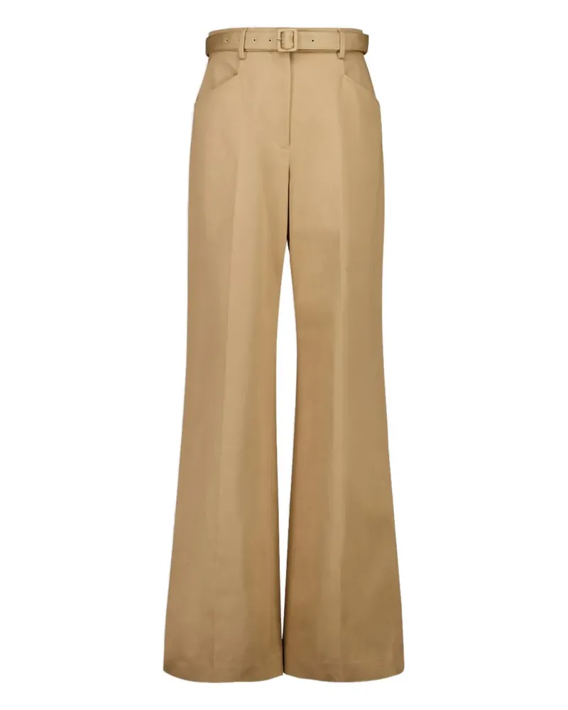 Gabriela Hearst Wide-Leg-Hose mit Gürtel - Nude Nude