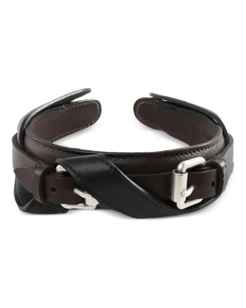 Magliano Mess Cerchietto leather headband - Braun Braun
