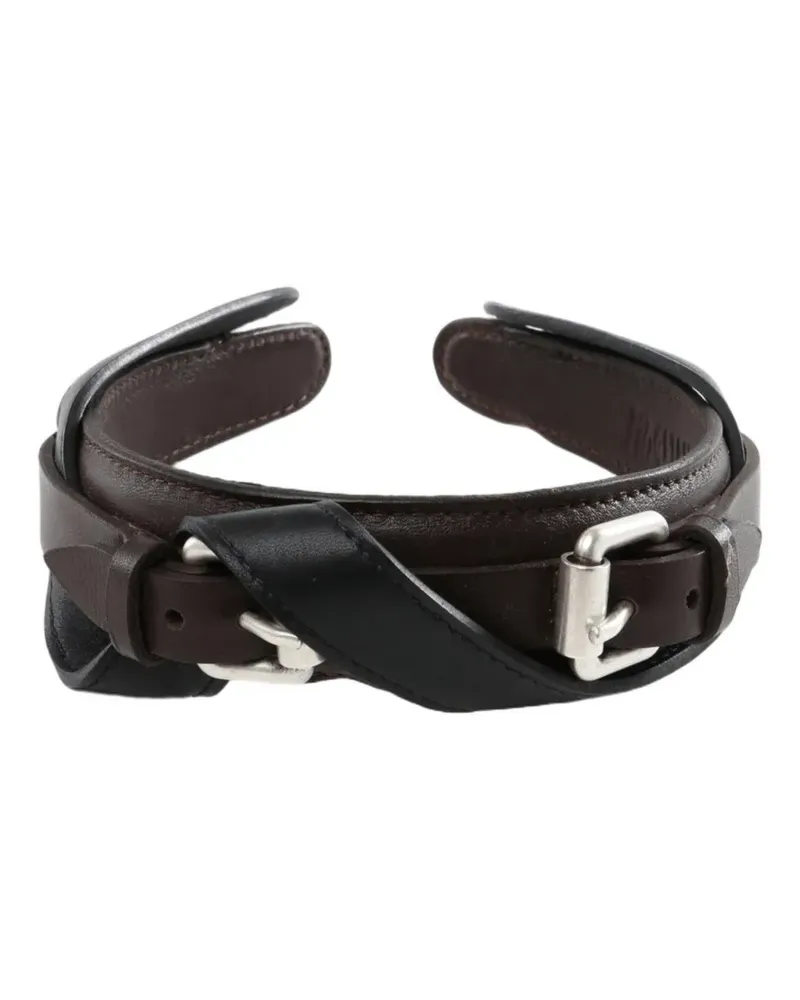 Magliano Mess Cerchietto leather headband - Braun Braun