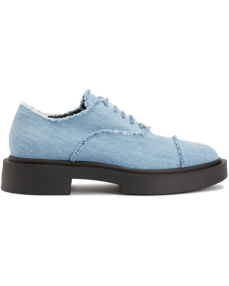 Giuseppe Zanotti Adric Jeans-Schnürschuhe - Blau Blau