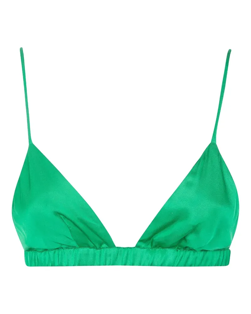 FRANKIE Shop Nina triangle-cup elasticated-band top - Grün Grün