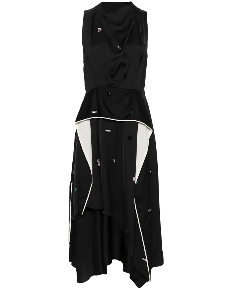 3.1 phillip lim Asymmetrisches Kleid mit Strass - Blau Blau