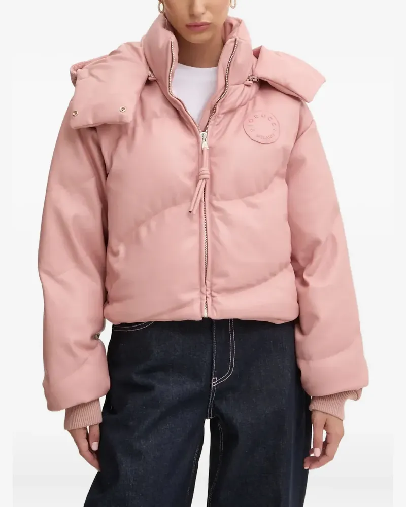 Fiorucci Gesteppte Jacke mit Logo-Patch - Rosa Rosa