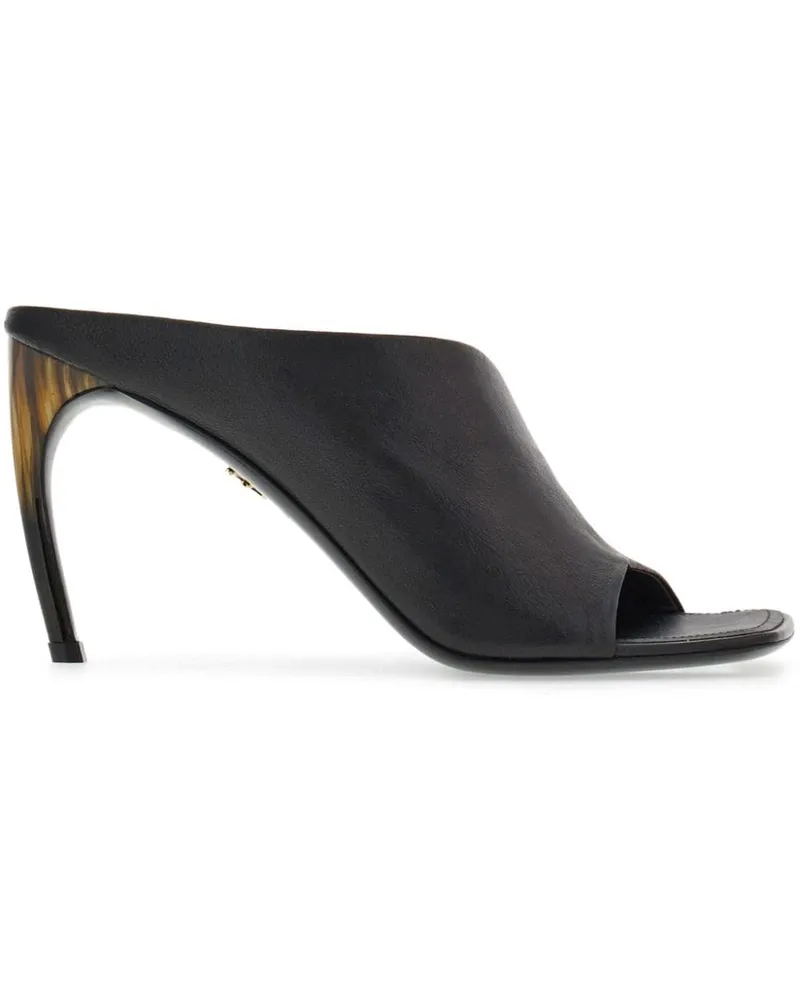 Ferragamo Curved Mules 85mm - Schwarz Schwarz