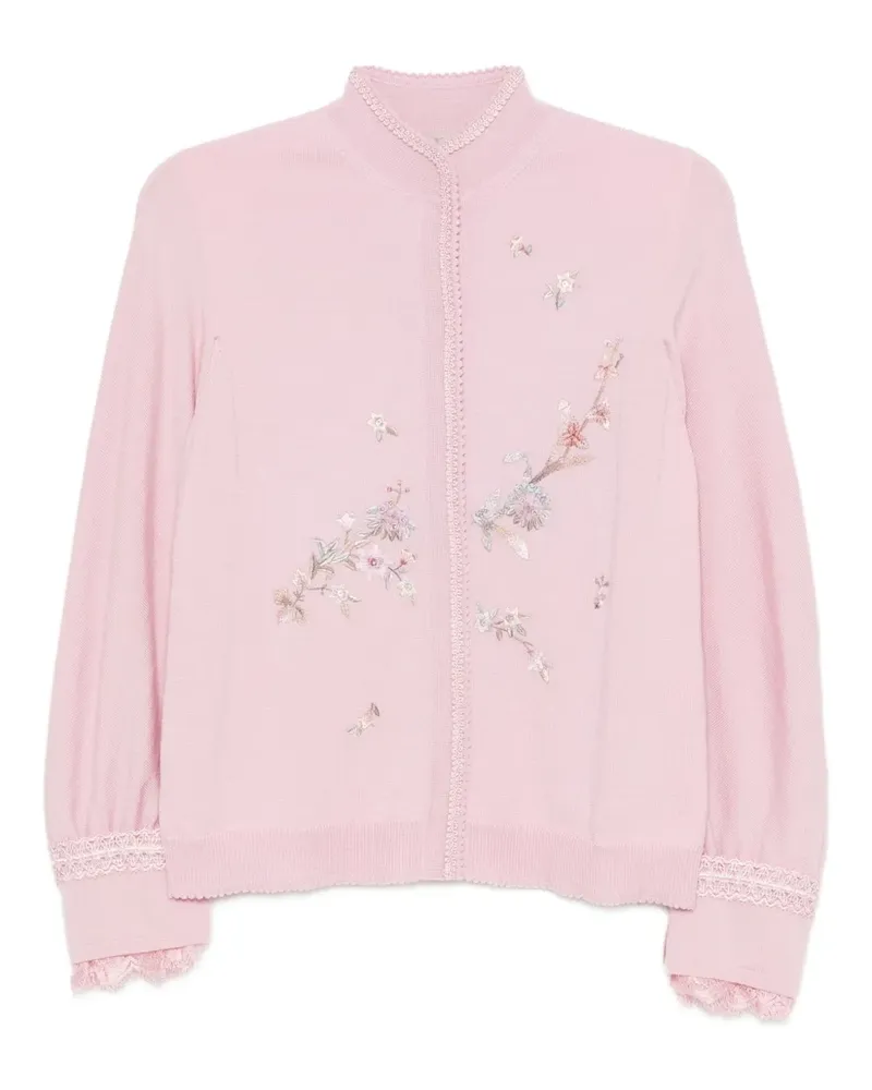 SHIATZY CHEN Bestickter Scape-of-Curve Cardigan - Rosa Rosa
