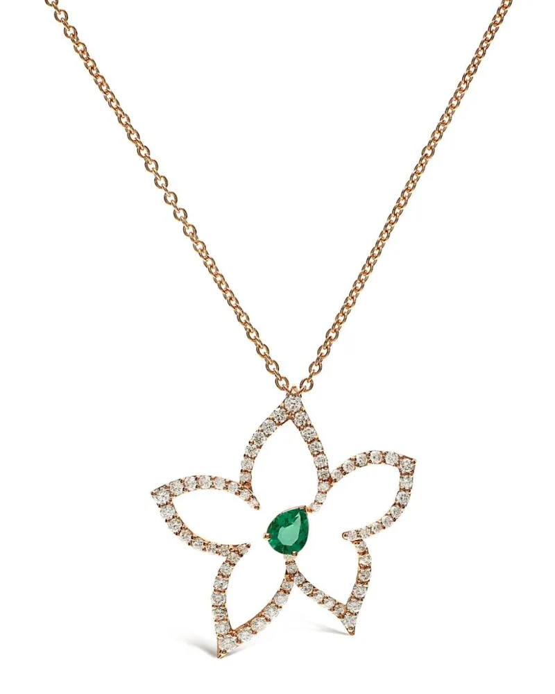 LEO PIZZO 18kt Rotgoldhalskette mit Diamanten - Rosa Rosa