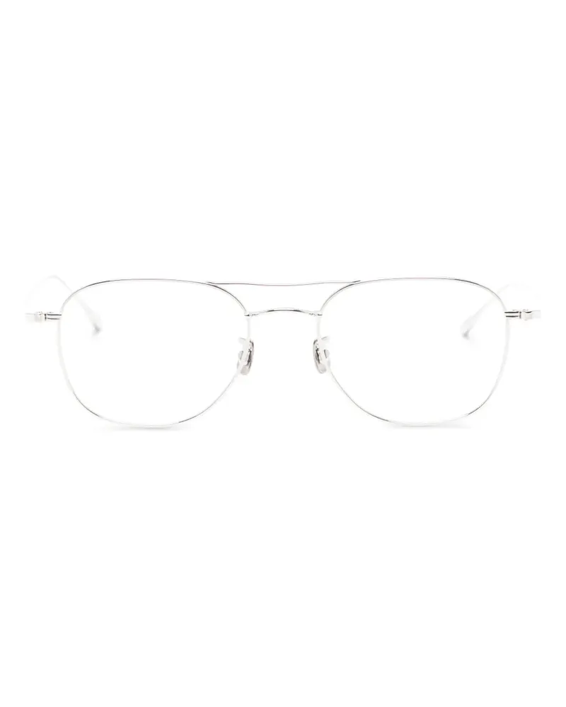 EYEVAN 7285 Transparente Brille mit Doppelsteg - Silber Silber