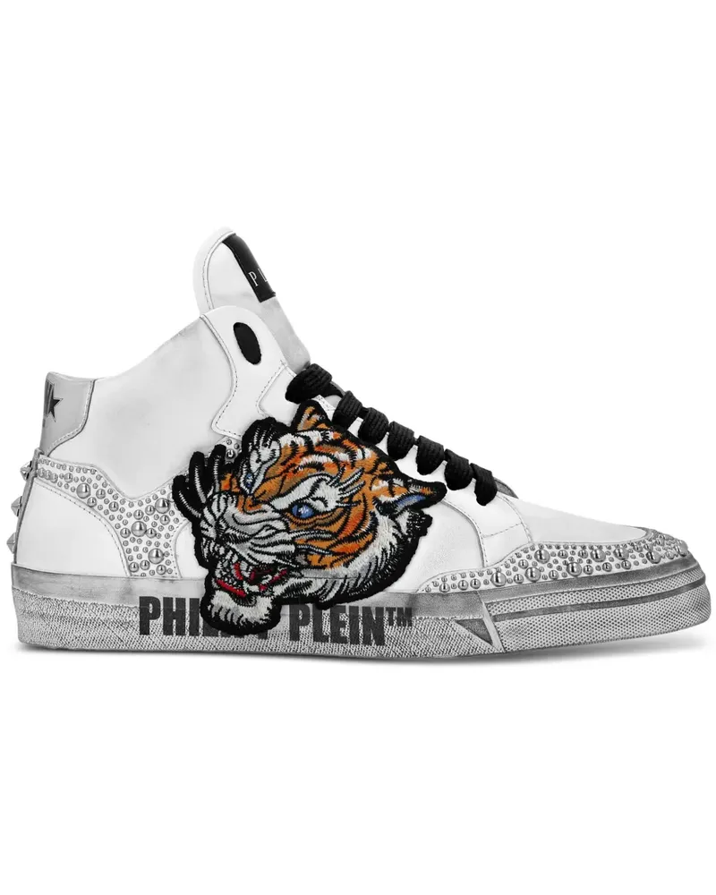 Philipp Plein Retrokickz Tiger Sneakers - Weiß Weiß