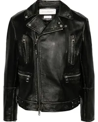 Alexander McQueen Bikerjacke mit Reißverschluss Schwarz