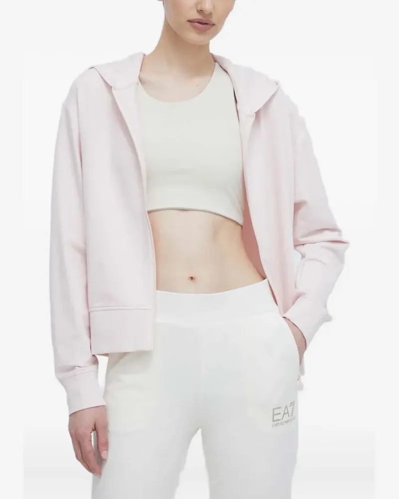 EA7 Hoodie aus Jersey - Rosa Rosa