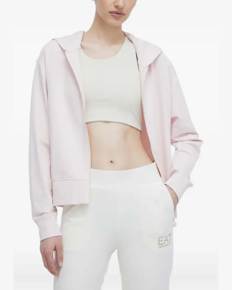 EA7 Hoodie aus Jersey - Rosa Rosa
