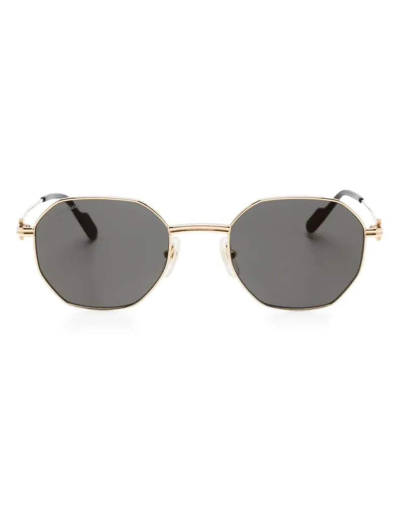 Cartier Sonnenbrille mit geometrischem Gestell - Gold Gold