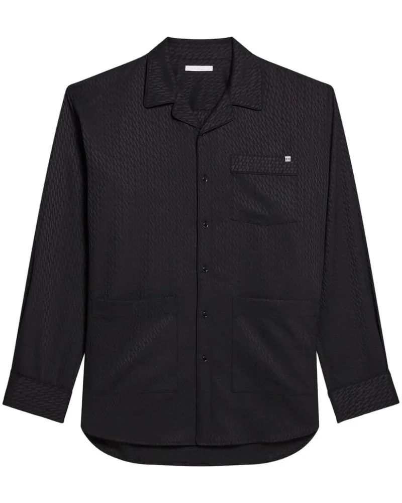Helmut Lang Hemd mit geometrischem Print - Schwarz Schwarz