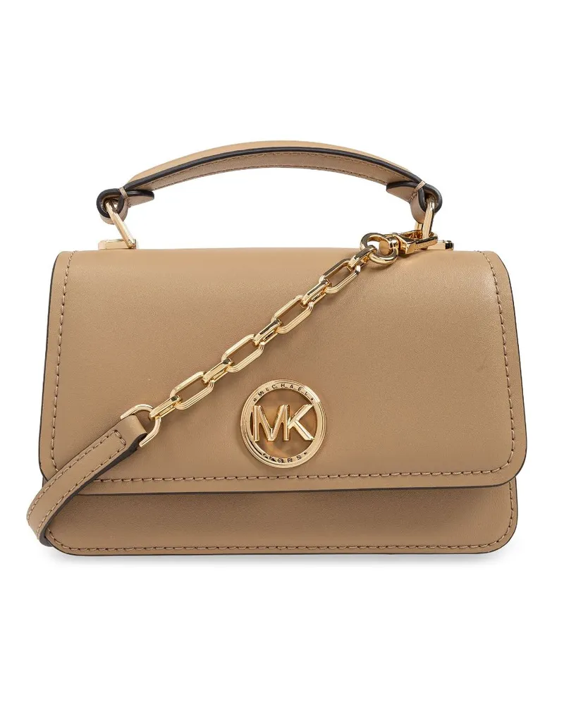 Michael Kors Delancey Monogramm-Schultertasche - Nude Nude