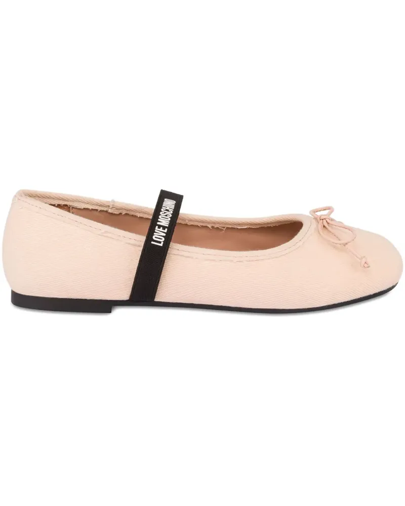 Moschino Ballerinas mit Schleifenriemen - Rosa Rosa