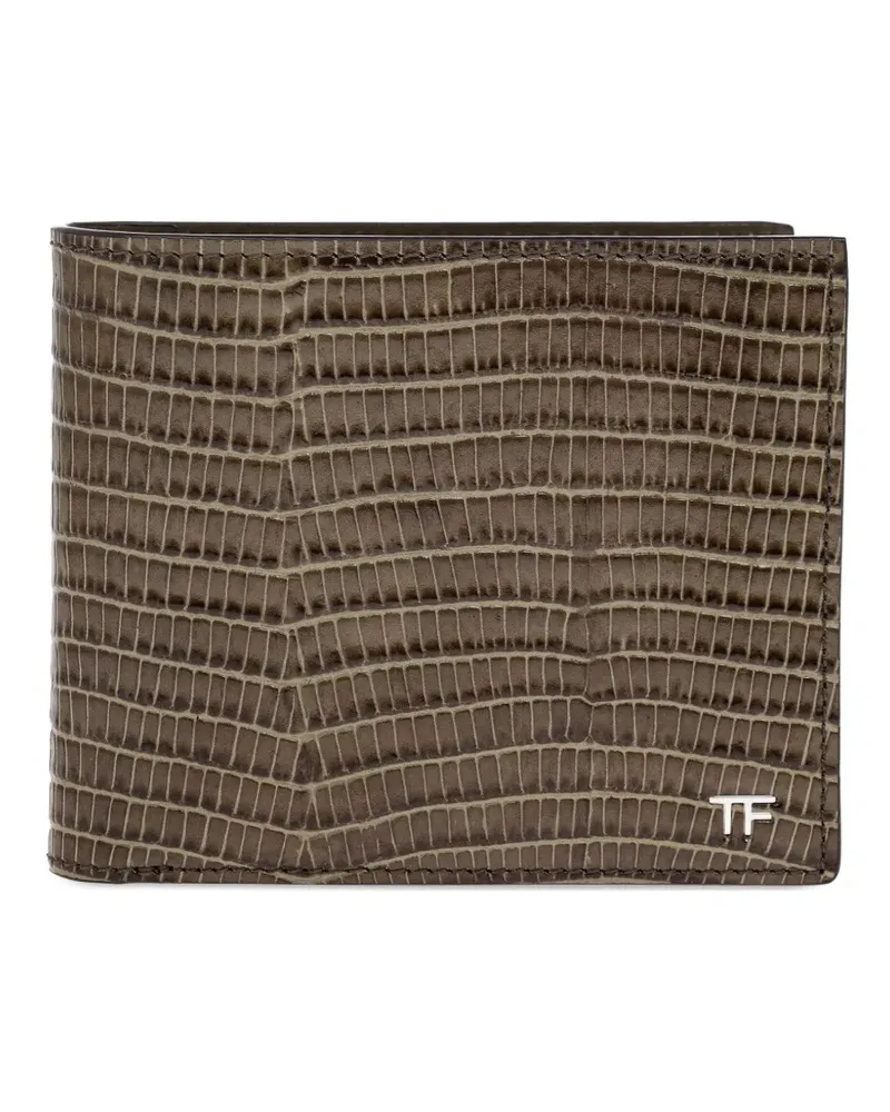 Tom Ford Portemonnaie mit Eidechsen-Effekt - Braun Braun
