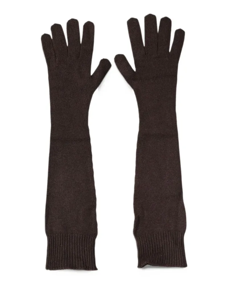 Dolce & Gabbana knitted elbow-length gloves - Braun Braun