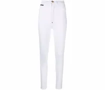 Jeggings mit hohem Bund - Weiß