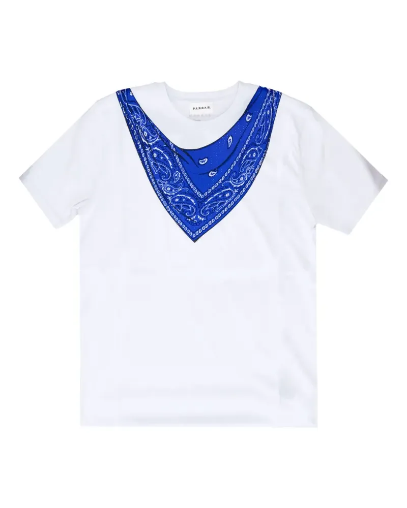 P.A.R.O.S.H. P.A.R.O H. bandana-print T-shirt - Weiß Weiß