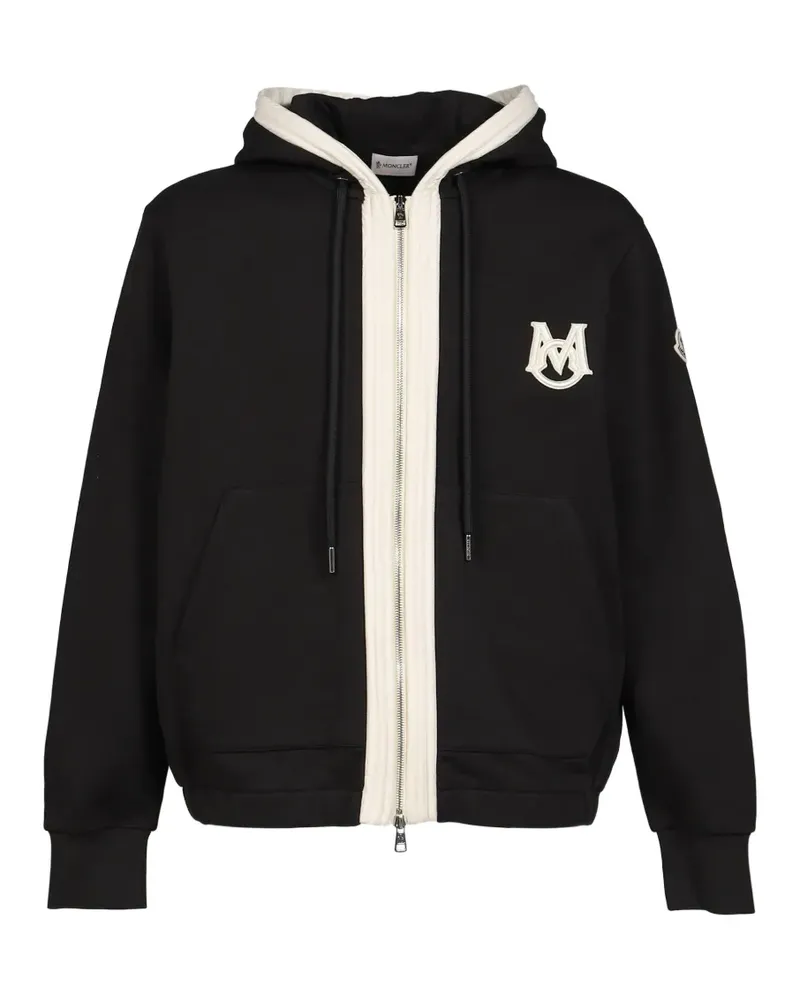 Moncler Kapuzenjacke mit Reißverschluss - Schwarz Schwarz