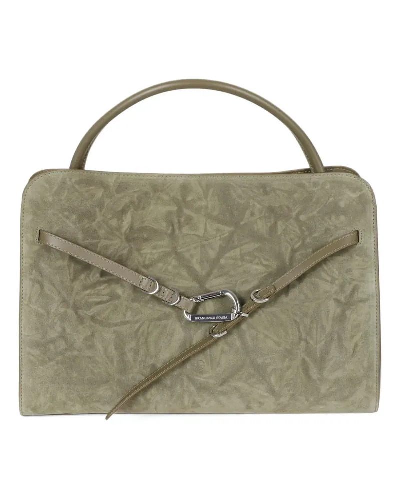 Francesco Biasia Iconic Always-On suede carabiner-detail tote bag - Grün Grün