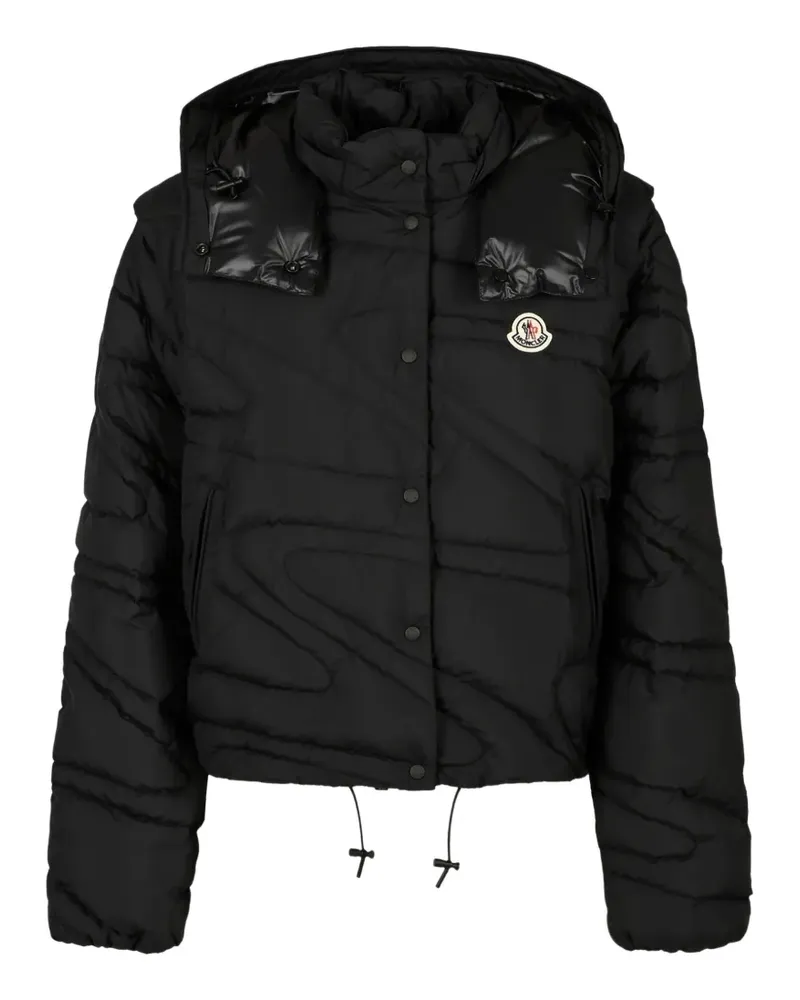 Moncler quilted hooded jacket - Schwarz Schwarz