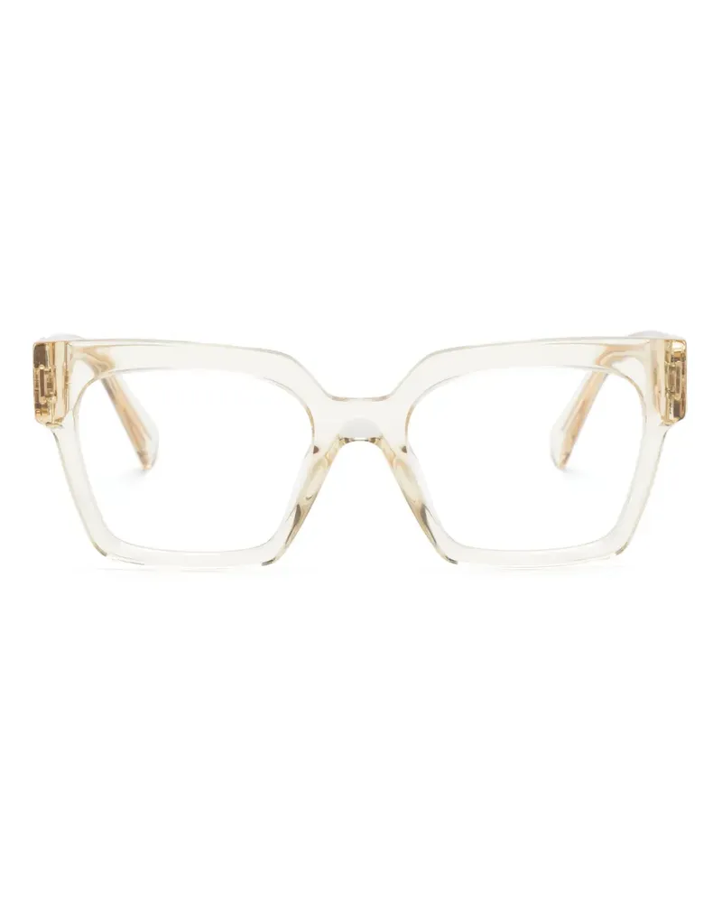 Miu Miu Brille mit Oversized-Gestell - Gelb Gelb