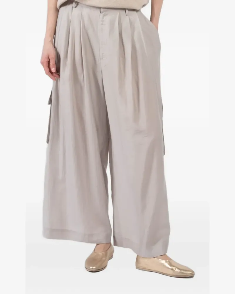 tibi Hose mit Bundfalten - Nude Nude