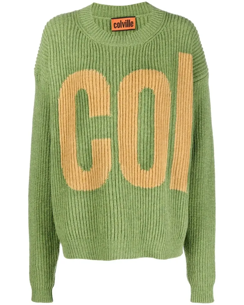 Colville Gerippter Intarsien-Pullover - Grün Grün