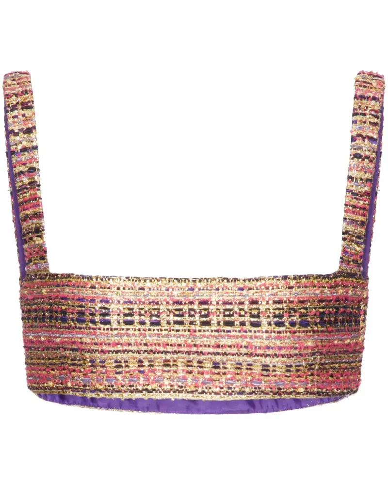 Valentino Garavani Tweed Party Bralette - Gold Gold