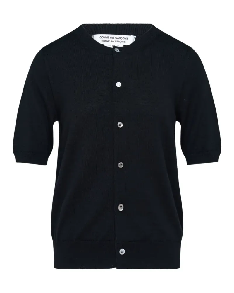 Comme des Garçons short-sleeve cardigan - Schwarz Schwarz