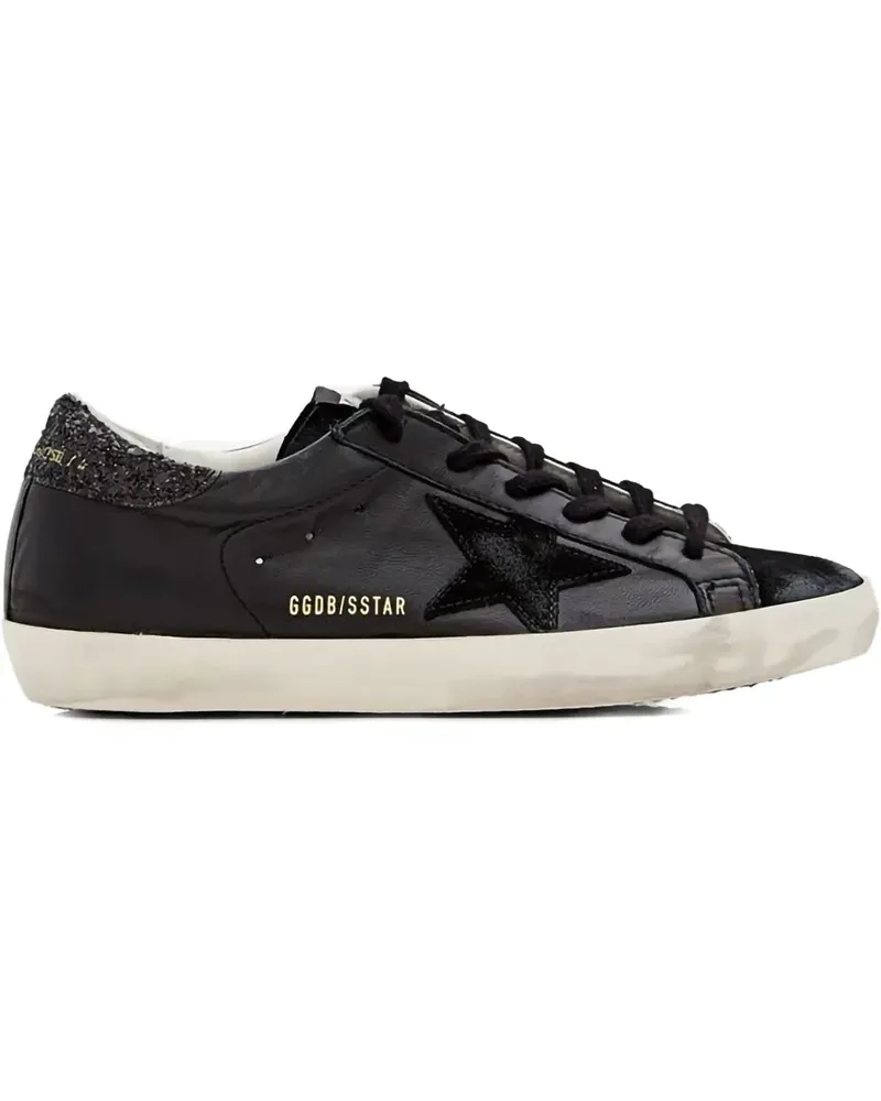 Golden Goose Superstar "Black/Glitter Heel" Sneakers - Schwarz Schwarz