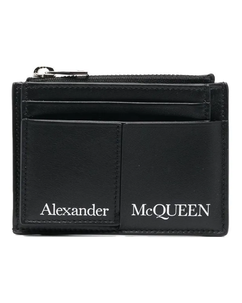 Alexander McQueen Kartenetui mit Logo-Print - Schwarz Schwarz