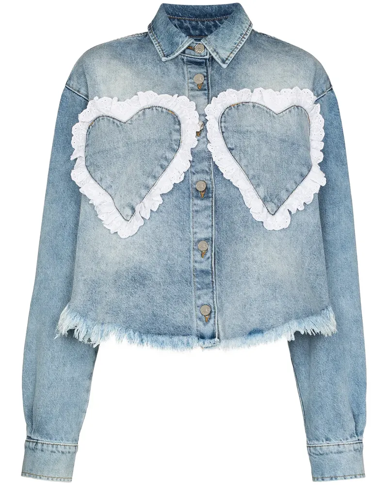 Natasha Zinko Jeanshemd mit Herztaschen - Blau Blau