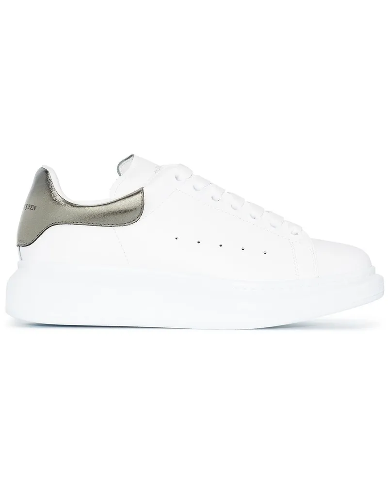 Alexander McQueen Oversized-Sneakers im Metallic-Look - Weiß Weiß